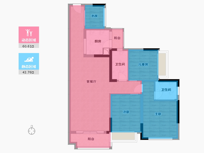 贵州省-贵阳市-永实御湖尚城-92.39-户型库-动静分区