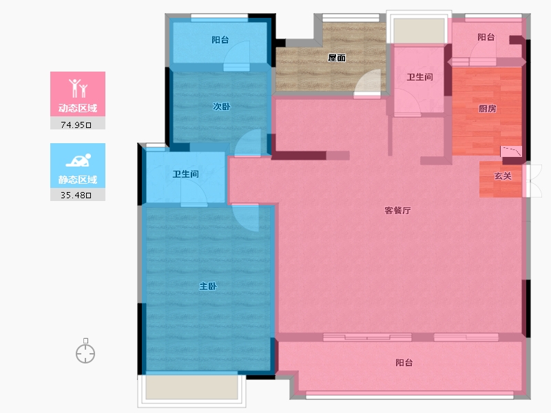 四川省-成都市-领地天府蘭台-104.46-户型库-动静分区