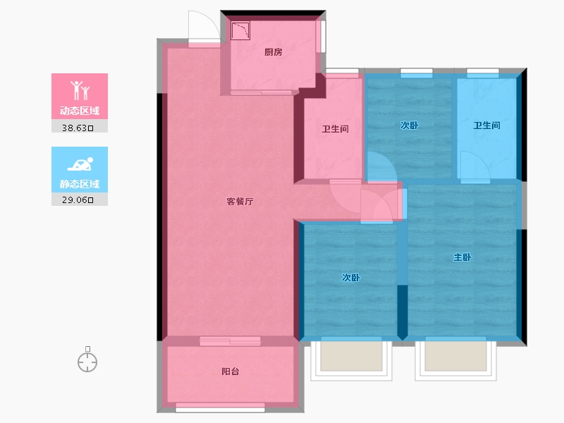 云南省-昆明市-中南云境-59.36-户型库-动静分区