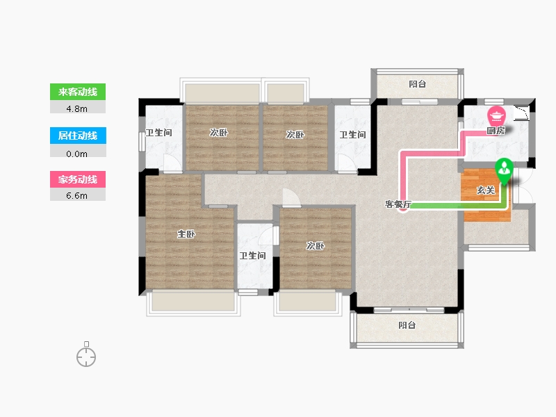 贵州省-贵阳市-永实御湖尚城-113.60-户型库-动静线