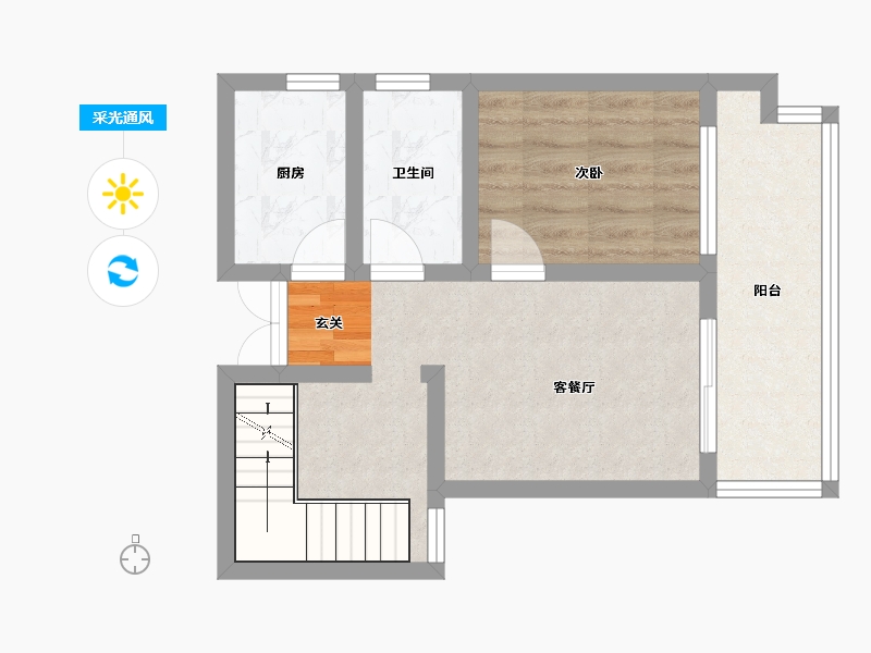 四川省-成都市-榕晟水岸丽府-48.52-户型库-采光通风