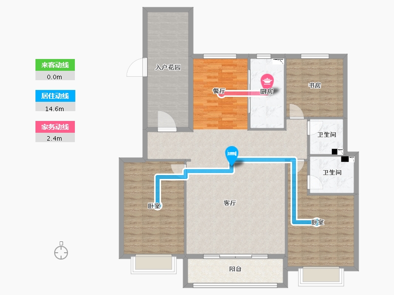 河北省-石家庄市-春熙雅园-137.14-户型库-动静线