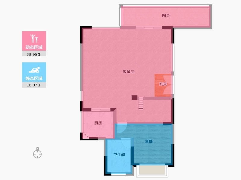 四川省-成都市-蓝光观岭·雍锦半岛-79.23-户型库-动静分区