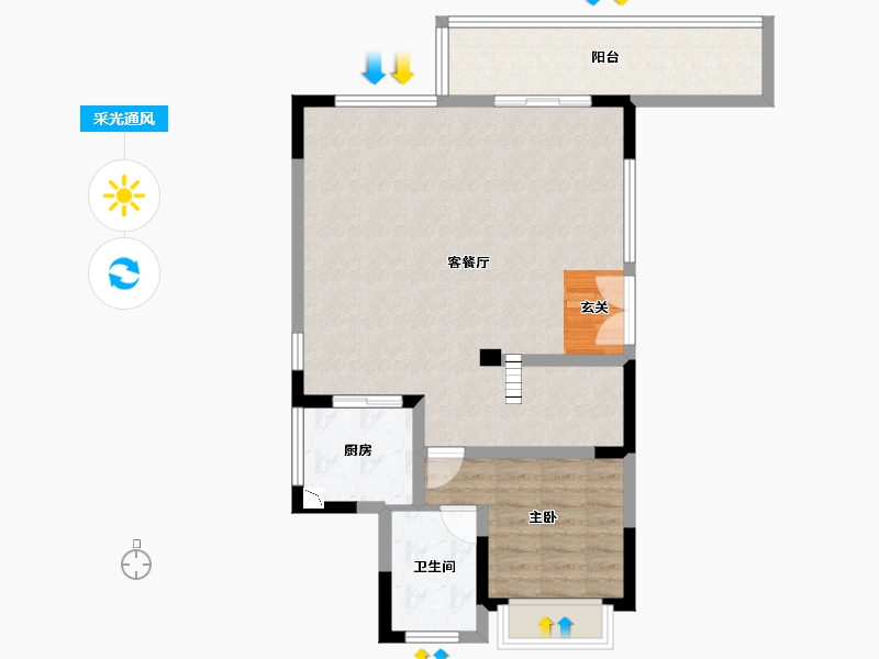 四川省-成都市-蓝光观岭·雍锦半岛-79.23-户型库-采光通风