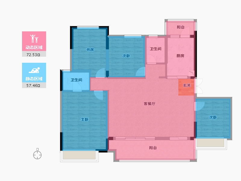 四川省-成都市-领地天府蘭台-116.98-户型库-动静分区