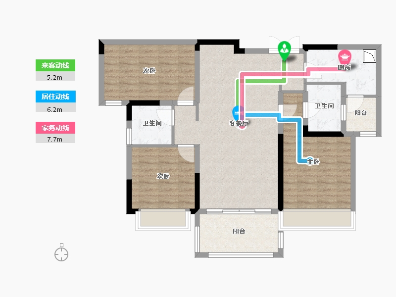 四川省-成都市-人居悦云庭-95.16-户型库-动静线