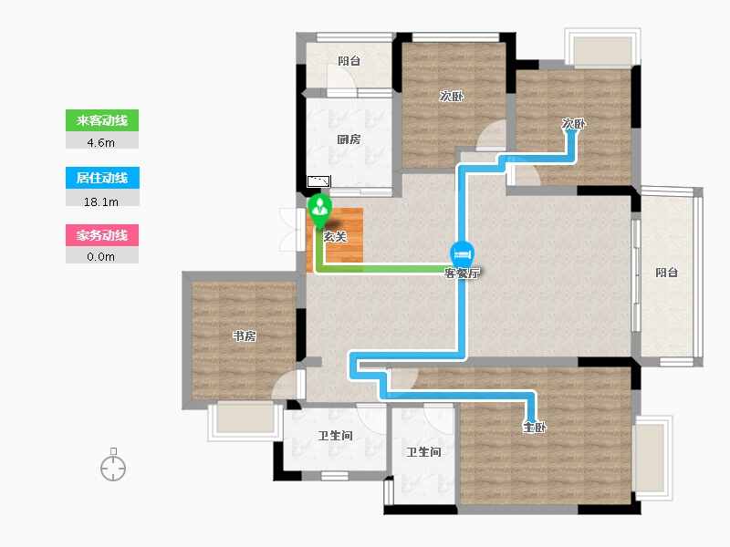 四川省-成都市-领地天府蘭台-110.65-户型库-动静线