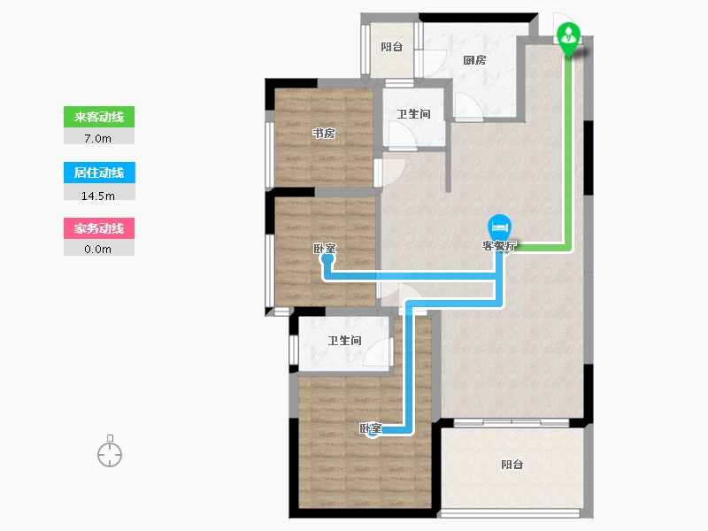 四川省-成都市-富国上邦-99.79-户型库-动静线