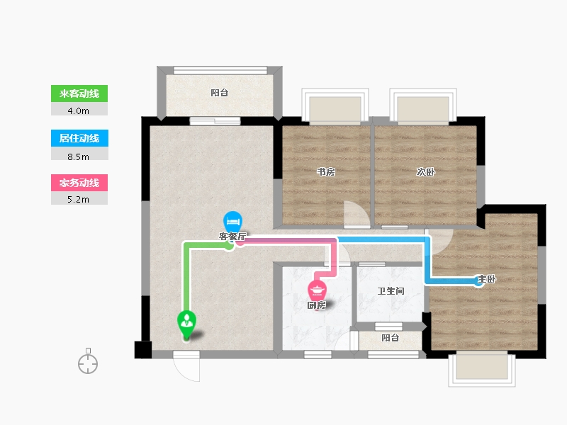 贵州省-贵阳市-观府壹号-72.39-户型库-动静线