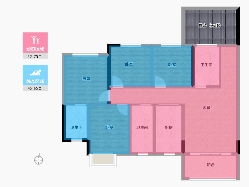 贵州省-安顺市-金星天下城-99.91-户型库-动静分区