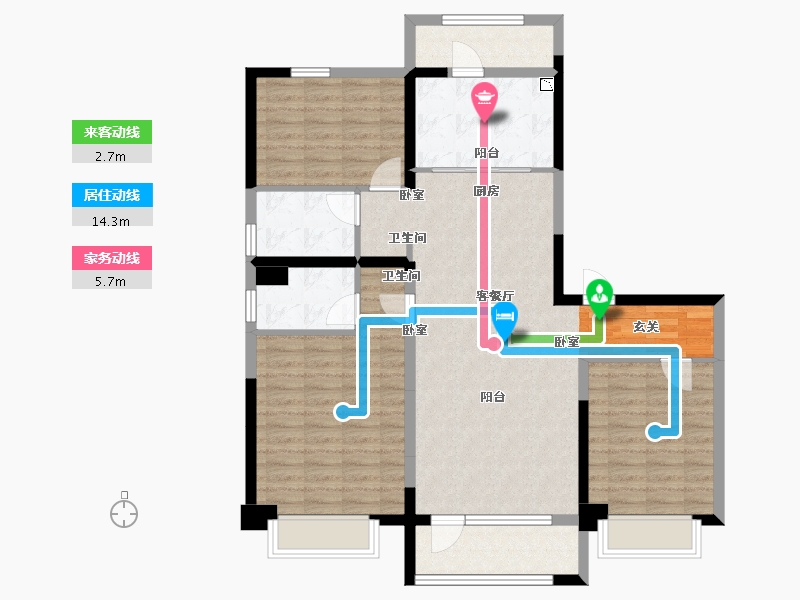 河北省-石家庄市-碧桂园晋州府-106.41-户型库-动静线