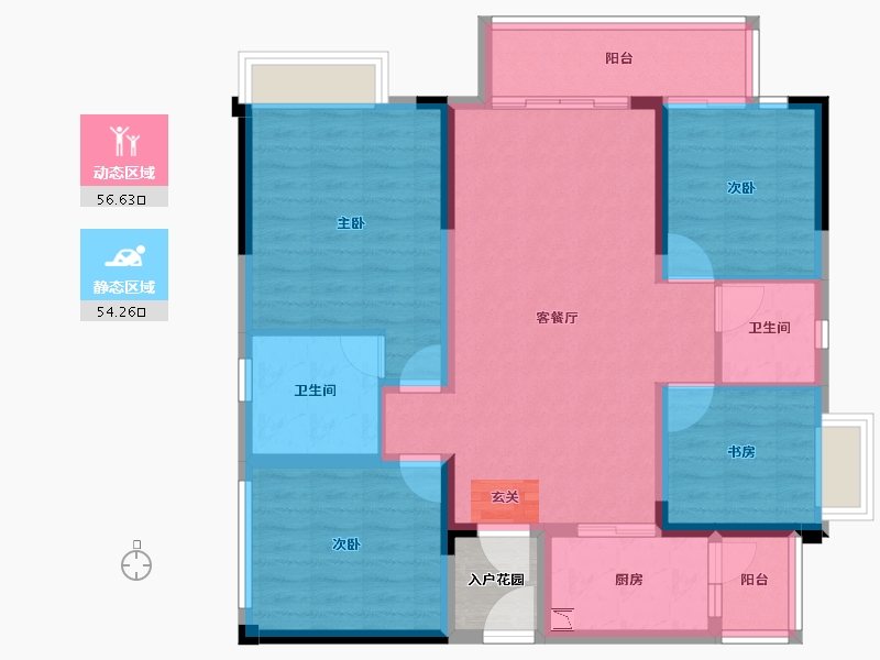 四川省-成都市-润扬观澜鹭岛-102.27-户型库-动静分区