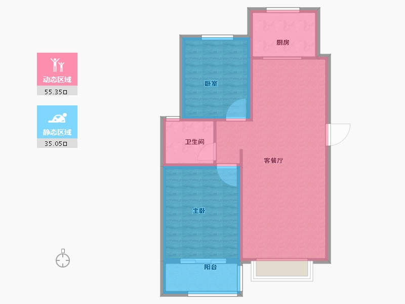 河北省-石家庄市-帝华御锦苑-81.82-户型库-动静分区