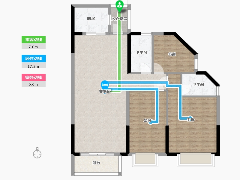 贵州省-贵阳市-观府壹号-99.33-户型库-动静线