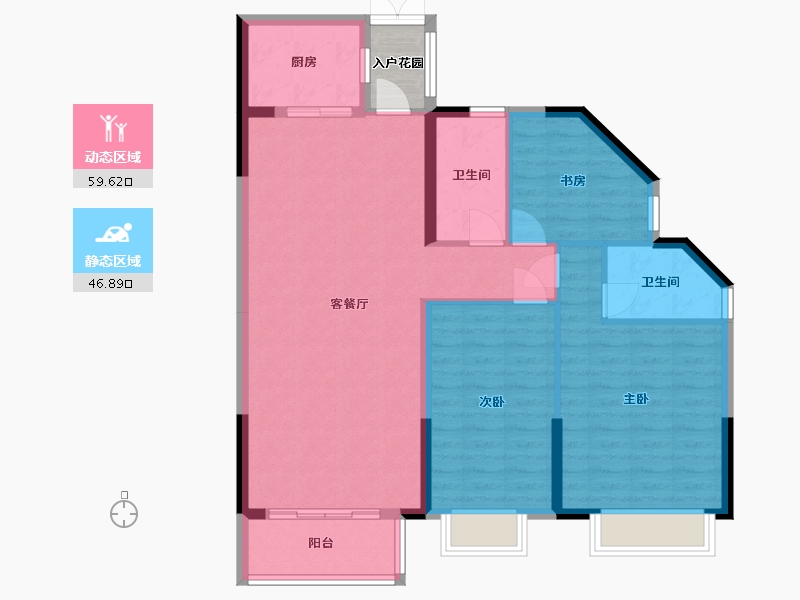 贵州省-贵阳市-观府壹号-99.33-户型库-动静分区