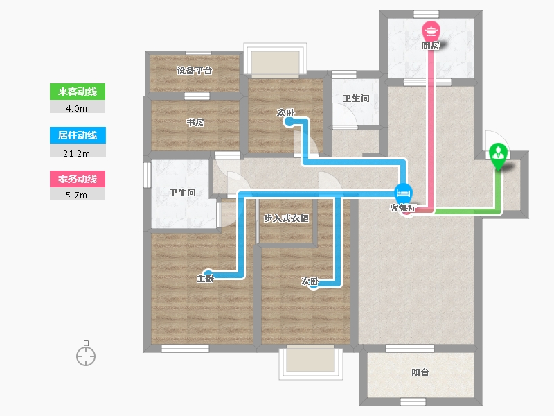 安徽省-亳州市-中南新悦府-90.00-户型库-动静线