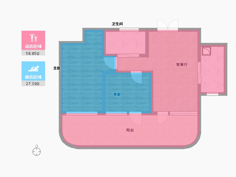 河北省-石家庄市-润江壹號-76.29-户型库-动静分区