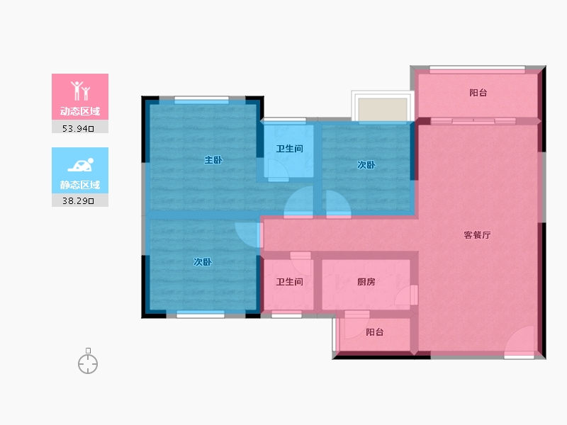 贵州省-遵义市-思乐为置地广场-80.78-户型库-动静分区