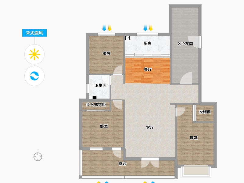 河北省-石家庄市-春熙雅园-118.04-户型库-采光通风