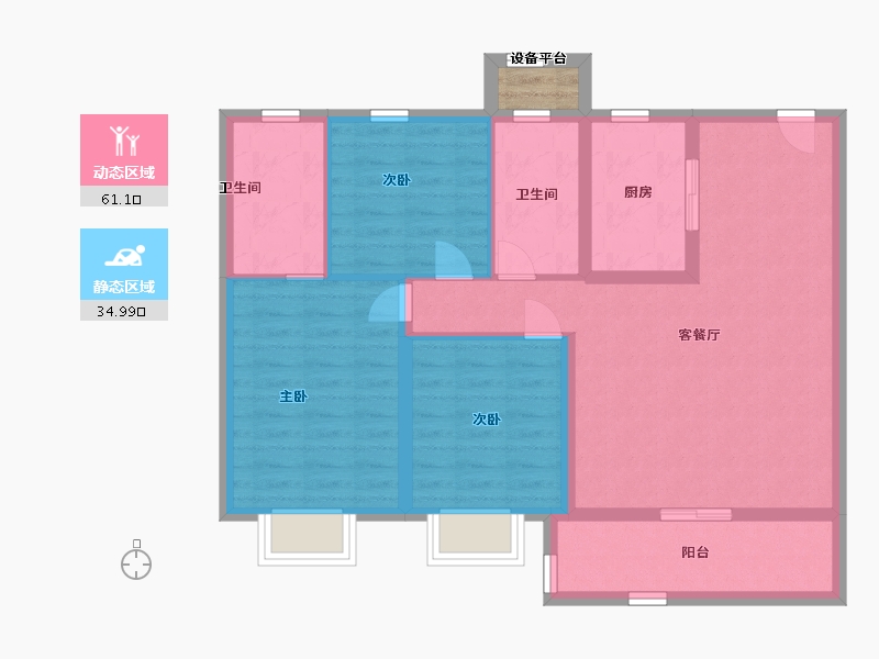 江苏省-南通市-卓越府-87.00-户型库-动静分区