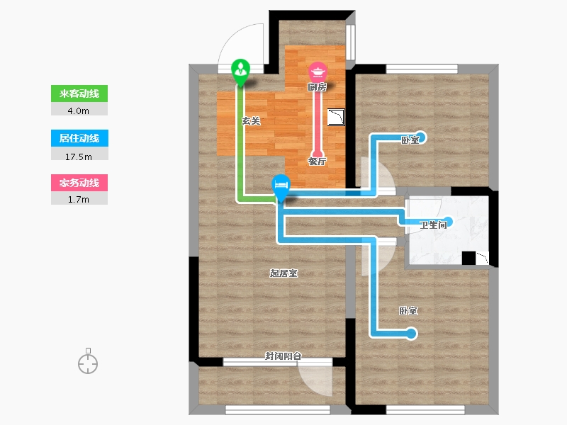 河北省-石家庄市-唐宫原著名邸-68.22-户型库-动静线