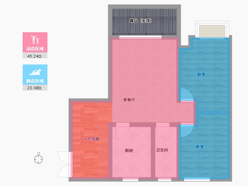 贵州省-安顺市-金星天下城-65.92-户型库-动静分区