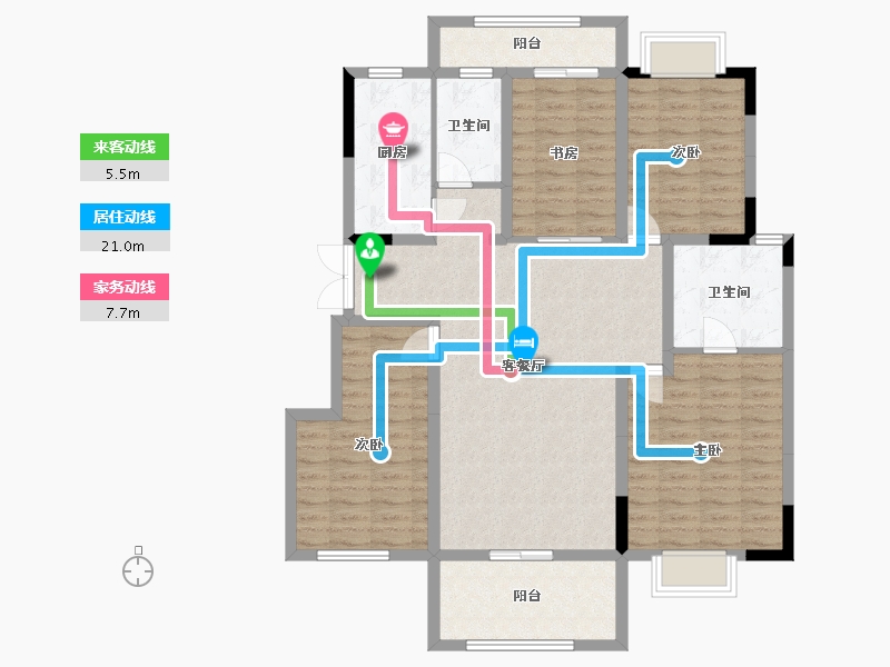 四川省-宜宾市-凤凰谷别院-118.34-户型库-动静线