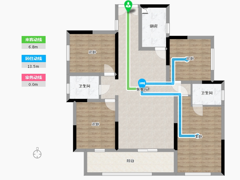 四川省-宜宾市-恒润安宁府-112.31-户型库-动静线