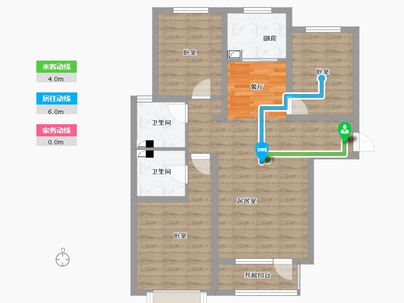 河北省-石家庄市-唐宫原著名邸-81.29-户型库-动静线