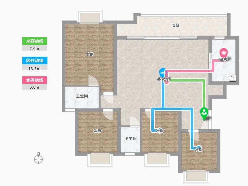 贵州省-贵阳市-融创玖境臺-119.43-户型库-动静线