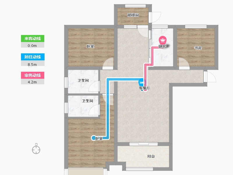 河北省-石家庄市-帝华鸿府-83.60-户型库-动静线