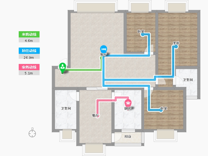 贵州省-遵义市-方圆学府壹号-110.15-户型库-动静线