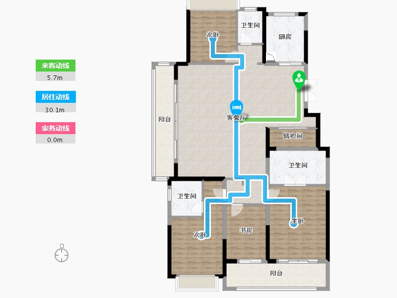 江苏省-常州市-嘉宏天际-169.43-户型库-动静线