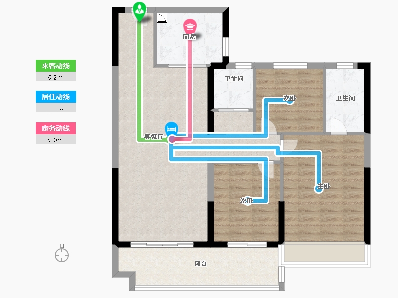 河南省-许昌市-碧桂园凤凰城-94.00-户型库-动静线