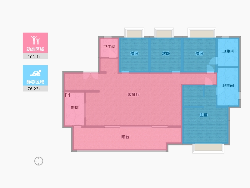 贵州省-贵阳市-融创玖境臺-162.39-户型库-动静分区