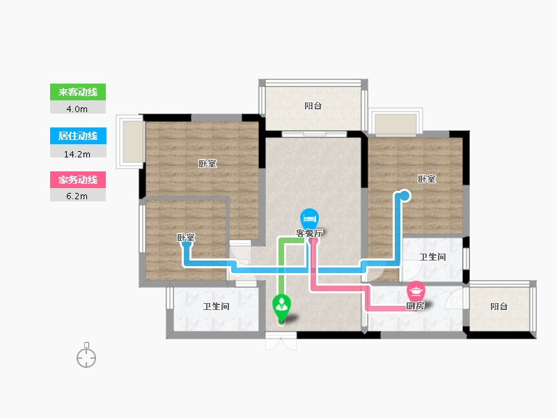 贵州省-安顺市-安顺世家-89.43-户型库-动静线