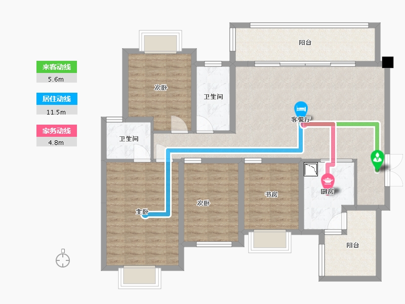 贵州省-贵阳市-融创玖境臺-113.91-户型库-动静线