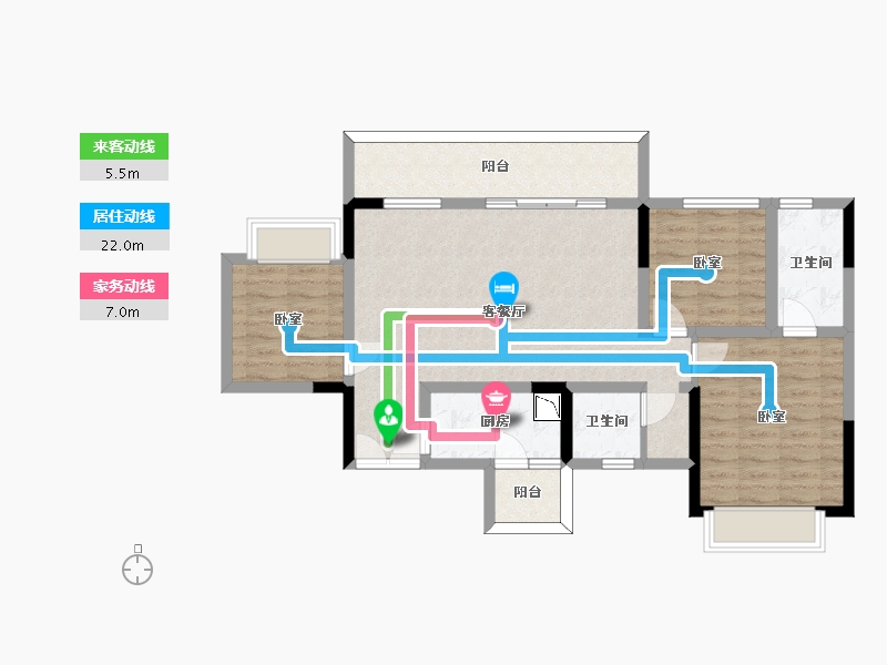 四川省-眉山市-四川煤田天府龙城-85.30-户型库-动静线