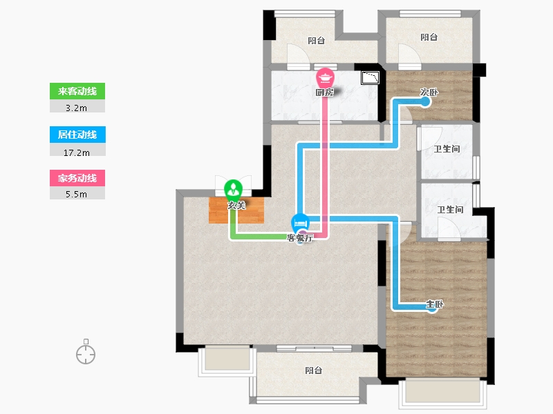 四川省-成都市-领地天府蘭台-98.30-户型库-动静线