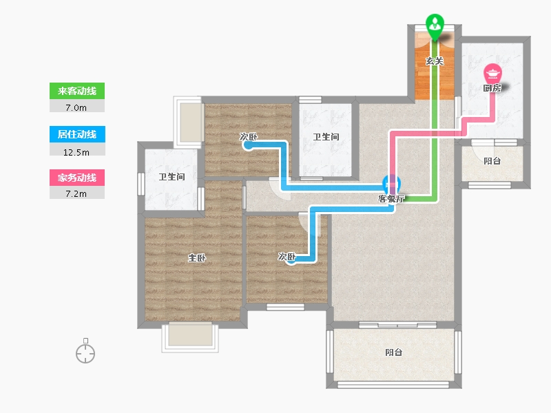 贵州省-贵阳市-清镇盛世江南-97.19-户型库-动静线