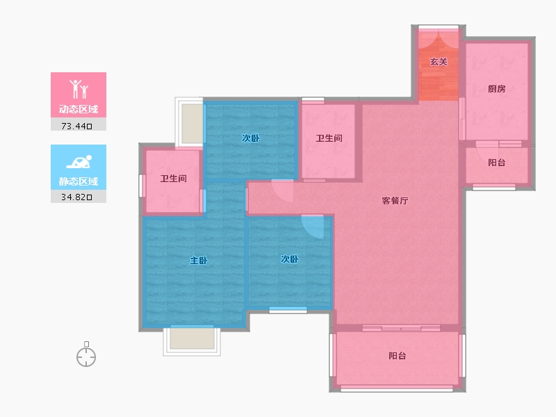 贵州省-贵阳市-清镇盛世江南-97.19-户型库-动静分区