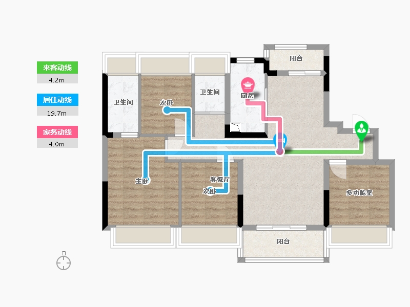 贵州省-贵阳市-碧桂园西南上城-86.39-户型库-动静线