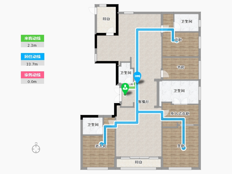 浙江省-宁波市-宁波公馆-170.54-户型库-动静线