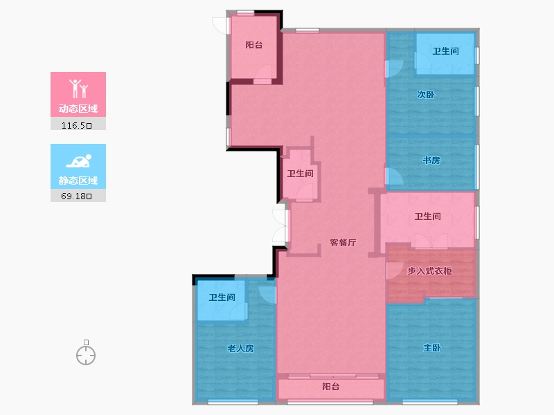 浙江省-宁波市-宁波公馆-170.54-户型库-动静分区