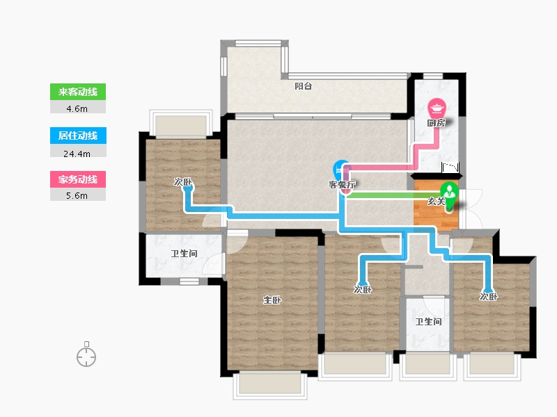 四川省-成都市-蓝光观岭·雍锦半岛-110.53-户型库-动静线