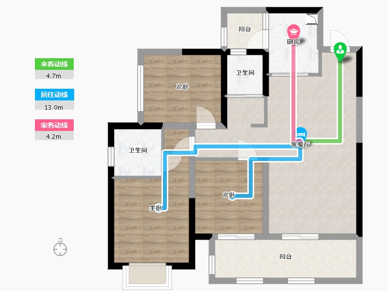 四川省-宜宾市-华侨城三江口CBD-82.89-户型库-动静线