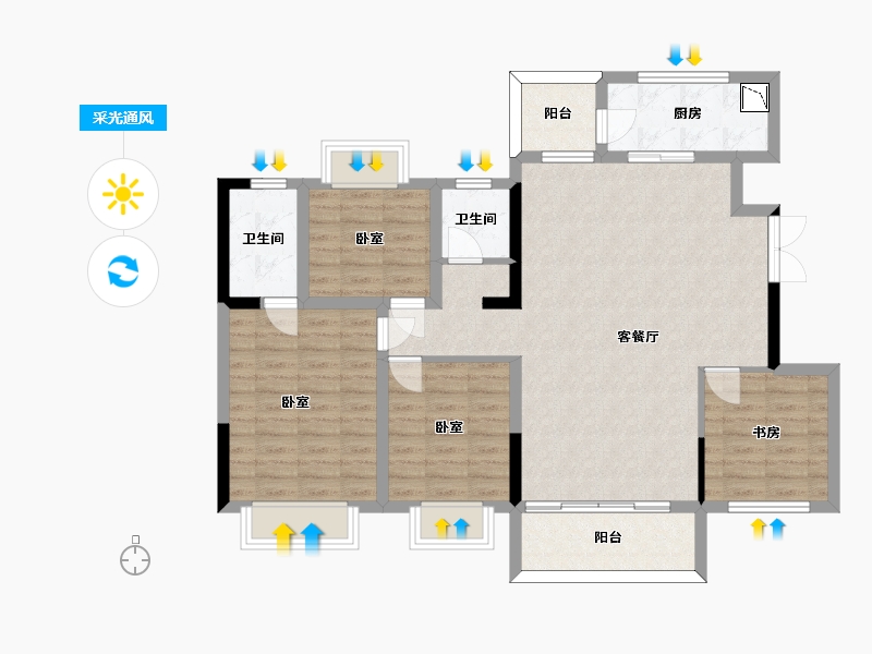 四川省-眉山市-四川煤田天府龙城-102.20-户型库-采光通风