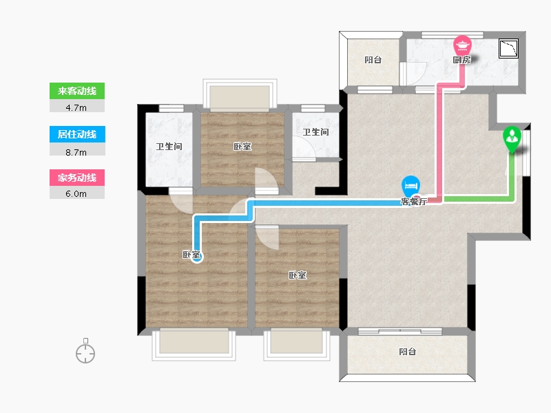 四川省-眉山市-四川煤田天府龙城-93.64-户型库-动静线