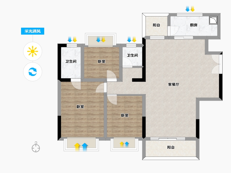 四川省-眉山市-四川煤田天府龙城-93.64-户型库-采光通风