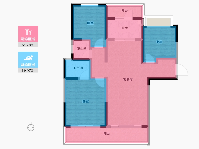 云南省-昆明市-七彩云南古滇名城-88.18-户型库-动静分区